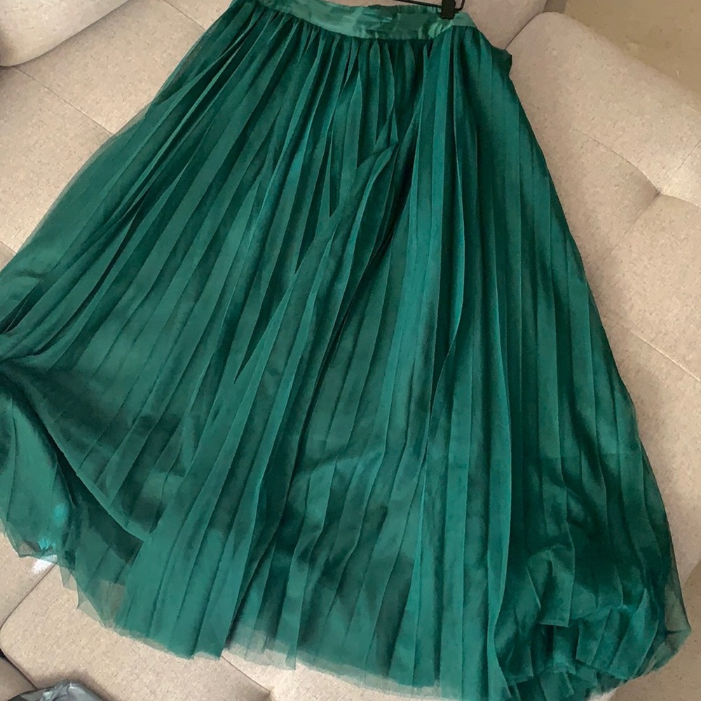 Eloquii green tulle skirt